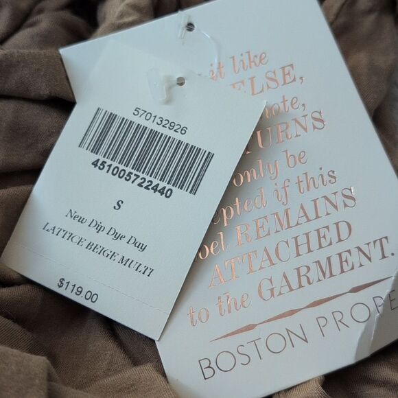 Boston Proper Brown and Teal Tie Dye Sleeveless‎ Dress Size Small Women's - Picture 2 of 6